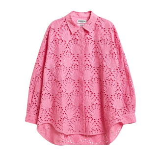 FUMMER BRODERIE ANGLAISE SHIRT BUBBLEGUM