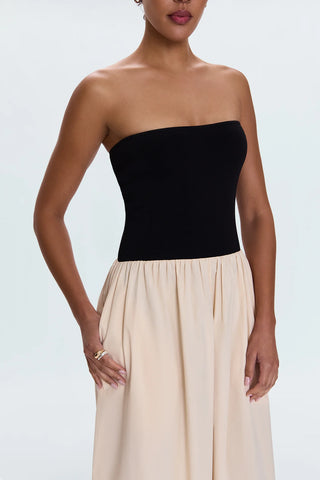 MAVO TUBE TOP DRESS Pepper Salt