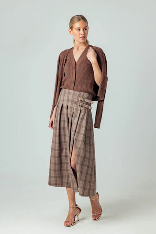 CASINI SKIRT MOCHA PLAID