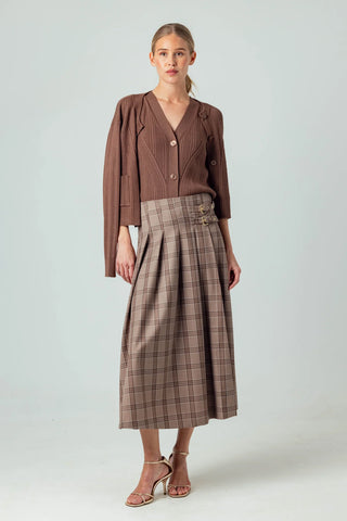 CASINI SKIRT MOCHA PLAID