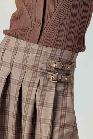 CASINI SKIRT MOCHA PLAID
