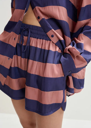 JALANA STRIPED MINI SHORTS