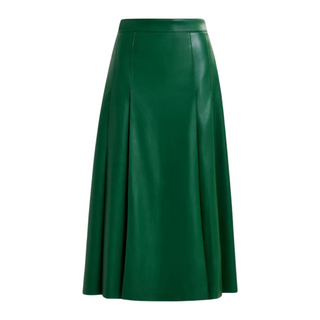 FAUX LEATHER MIDI SKIRT