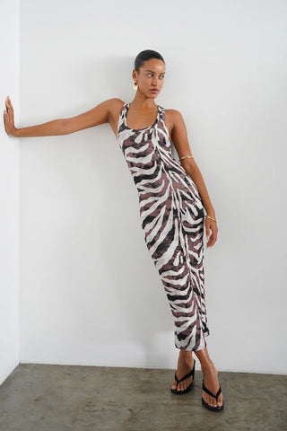 SAFARI RIB TIMELESS TANK MIDI DRESS SAFARI