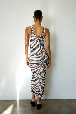 SAFARI RIB TIMELESS TANK MIDI DRESS SAFARI