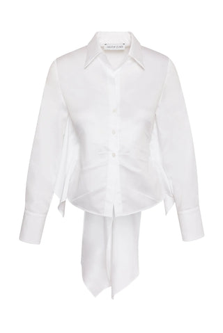 RUFFLE BACK SHIRT WHITE