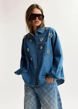 KONNECTION RHINESTONE SHIRT
