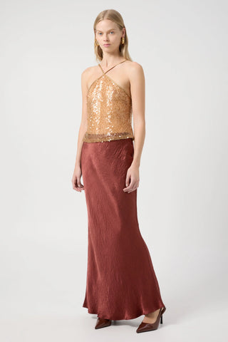 CRUSH BIAS MAXI SKIRT