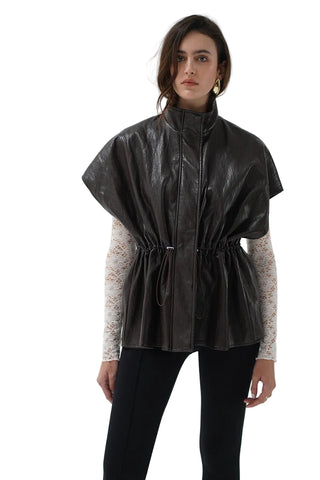 FAIRFAX SHORT SLEEVE LEATHER JACKET