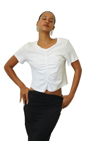 FLORE SLUB TEE WHITE