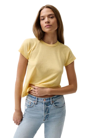RYN SHRUNKEN RAGLAN TEE LIGHT TUMERIC