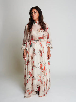 MAXI SKIRT - CHIFFON FW26 WHITE HORSE