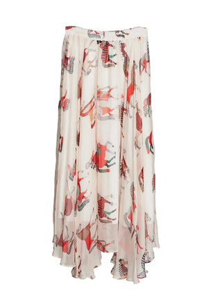 MAXI SKIRT - CHIFFON FW26 WHITE HORSE