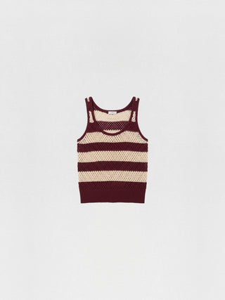 BORDEAUX STRIPE TANK TOP