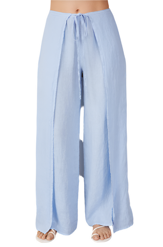 LINEN PANTS WITH SIDE PANEL