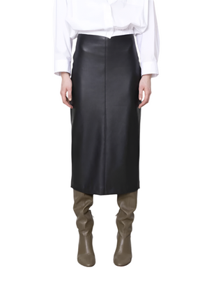  black leather skirt 