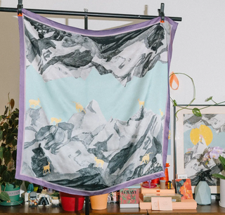 "Himalaya" Large Silk Scarf