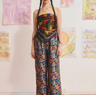 Frida X Lost Pattern "Los Amores De Frida" Large Silk Scarf