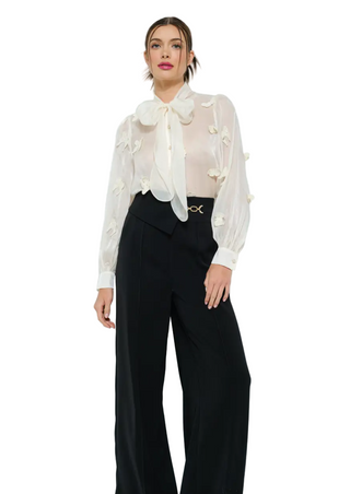 SHEER BUTTERFLY BLOUSE