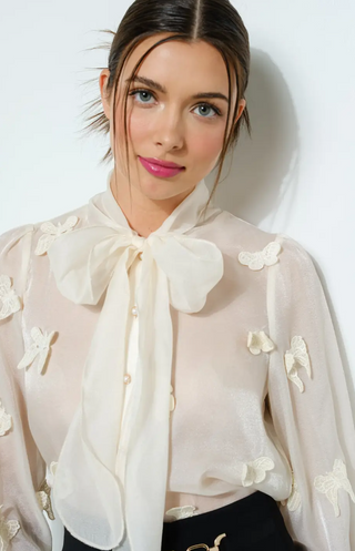 SHEER BUTTERFLY BLOUSE