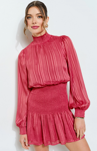 LUREX STRIPE MINI DRESS