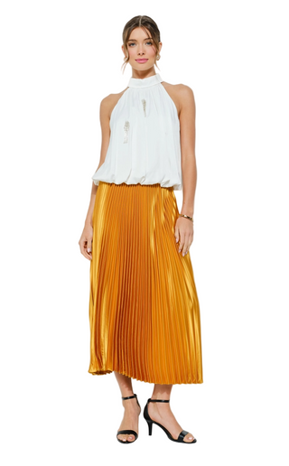 PLEATED LONG SKIRT