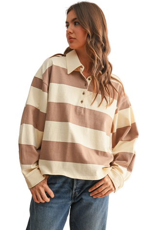 STRIPE RAGLAN SHIRT