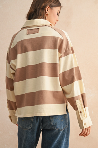 STRIPE RAGLAN SHIRT