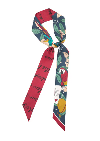 "El Amor" Silk Twilly Neck Bow