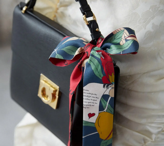 "El Amor" Silk Twilly Neck Bow