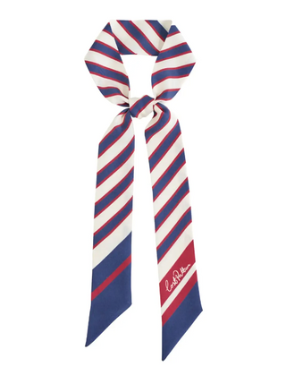 "La Marinière" Silk Skinny Scarf