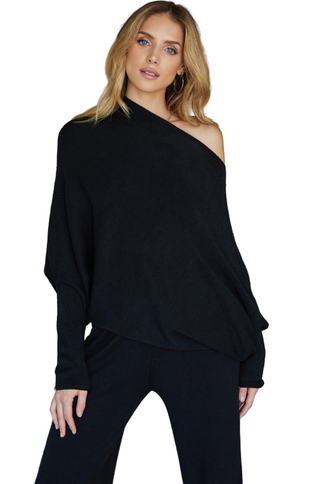 ASYMMETRICAL SWEATER BLACK