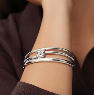 SLIM WOVEN SQUARE BANGLE
