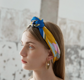 "El Amor" Silk Bandana - Yellow