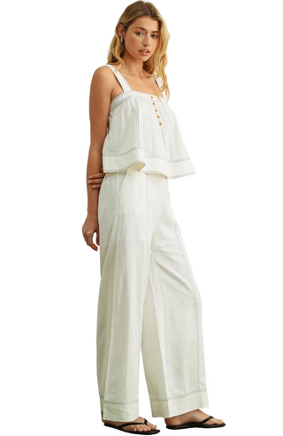 STITCH DETAILED SLEEVELESS TOP