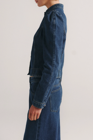 SCULPED DENIM TOP