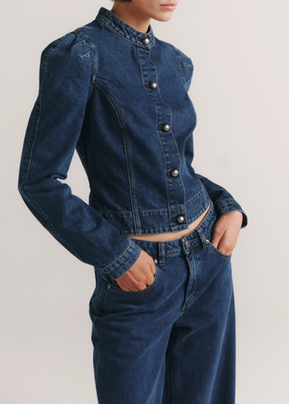 SCULPED DENIM TOP