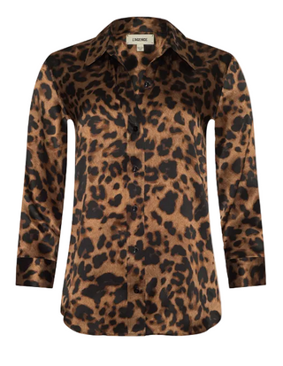 DANI 3/4 SLEEVE BLOUSE LEOPARD
