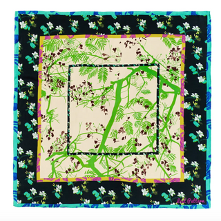 "Floral Tapestry" Large Silk Scarf