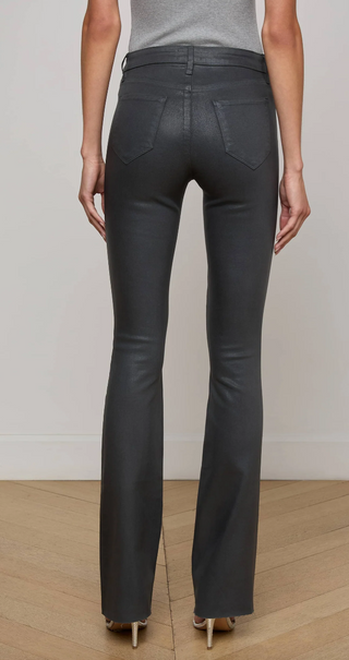 RUTH RAW HEM COATED SLATE GREY