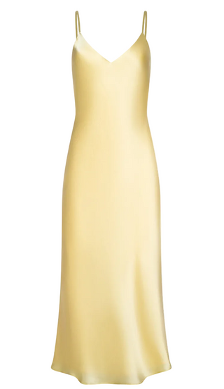 seridie silk slip dress L'AGENCE Seridie Midi Slip Dress Neon Blue Silk 0 NWT $575