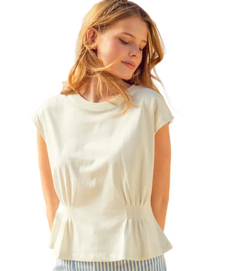 Round Neck Peplum Tee