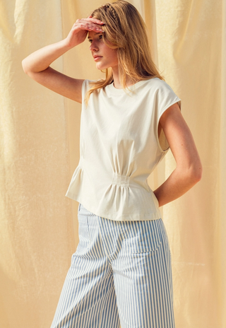Round Neck Peplum Tee