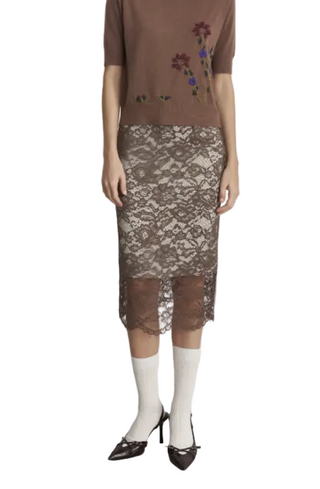 LACE OVERLAY SKIRT