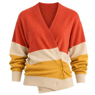 The SLOUCH WRAP Cardigan Canyon Stripe