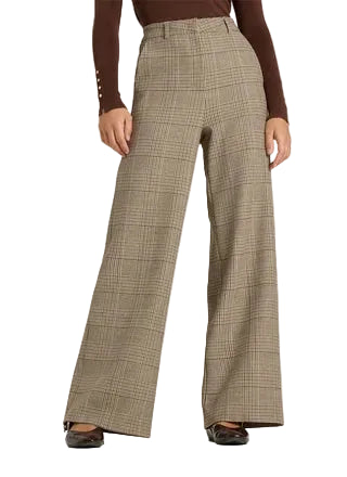 ALEXIS GLENCHECK BROWN PANTS