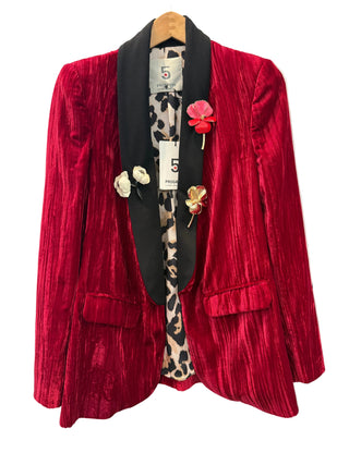 RED VELVET SMOKING JACKET