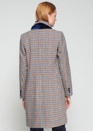 PLAID PRINT COAT