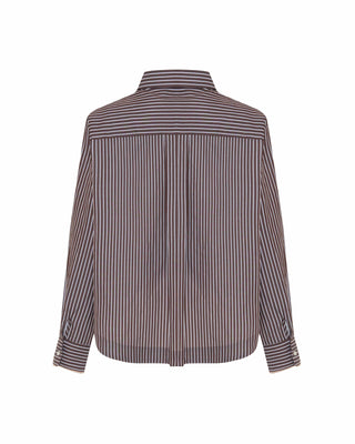 STRIPE CRYSTAL COLLAR SHIRT