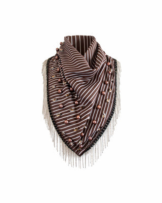 ECHO STRIPE EMBELLISHED SCARF